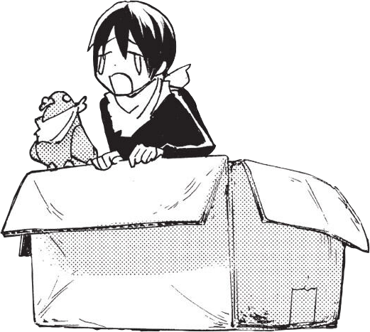 whining yato in a box next to coophone
